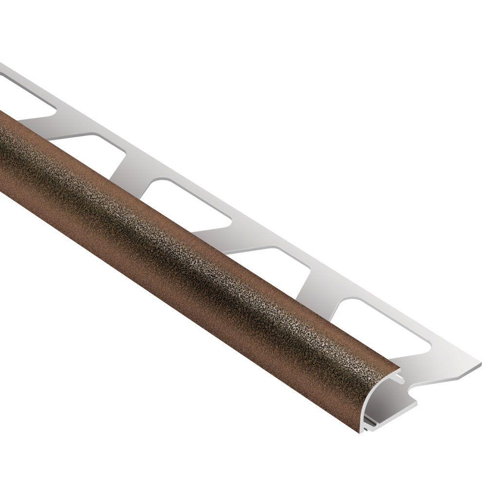 Schluter Rondec Bronze Textured Color Coated Aluminum 1 2 In X 8 Ft Schluter Rondec Bronze Textured Color Coated Aluminum 1 2 In X 8 Ft