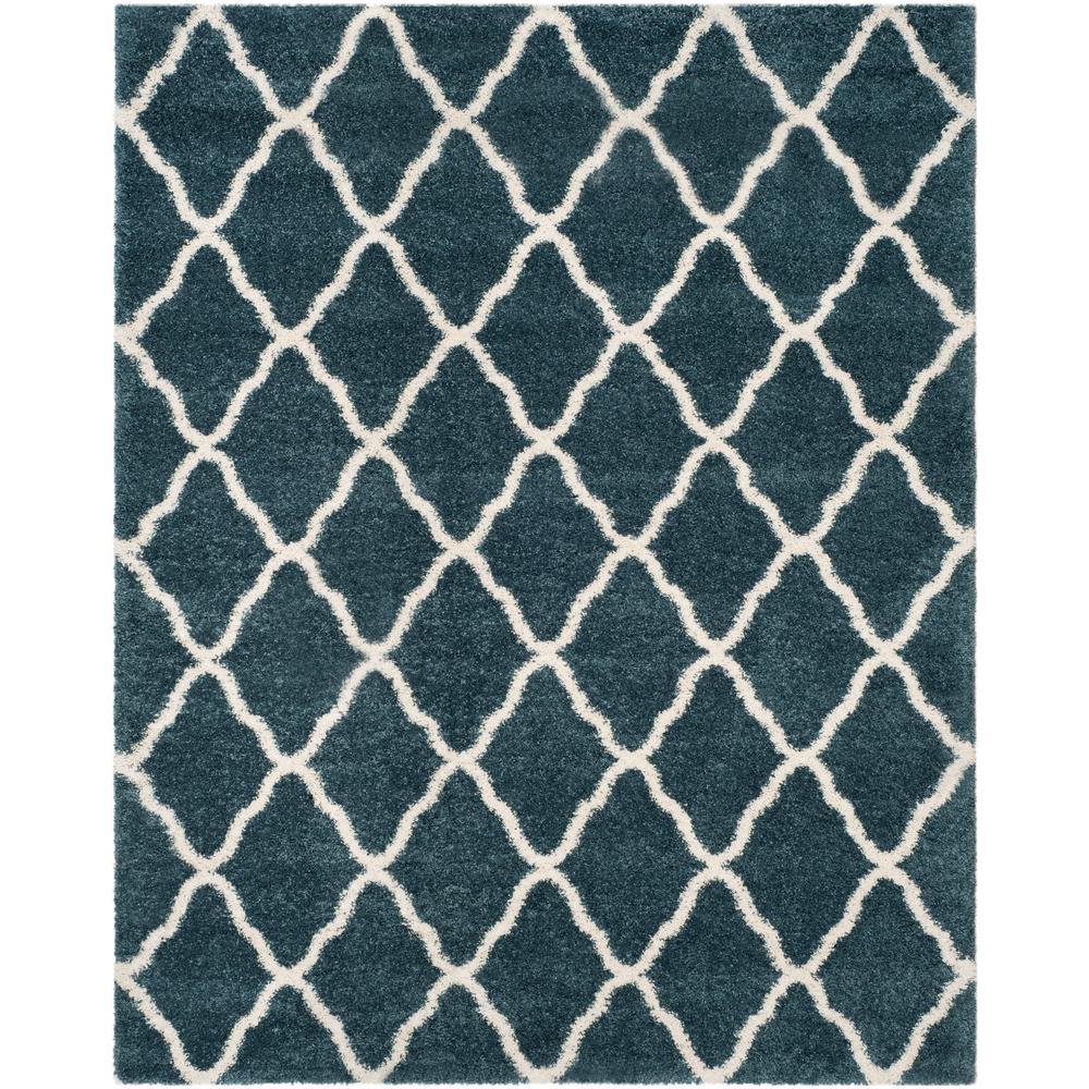 Safavieh Hudson Shag Slate Blue/Ivory 8 ft. x 10 ft. Area Rug-SGH283L-8 ...