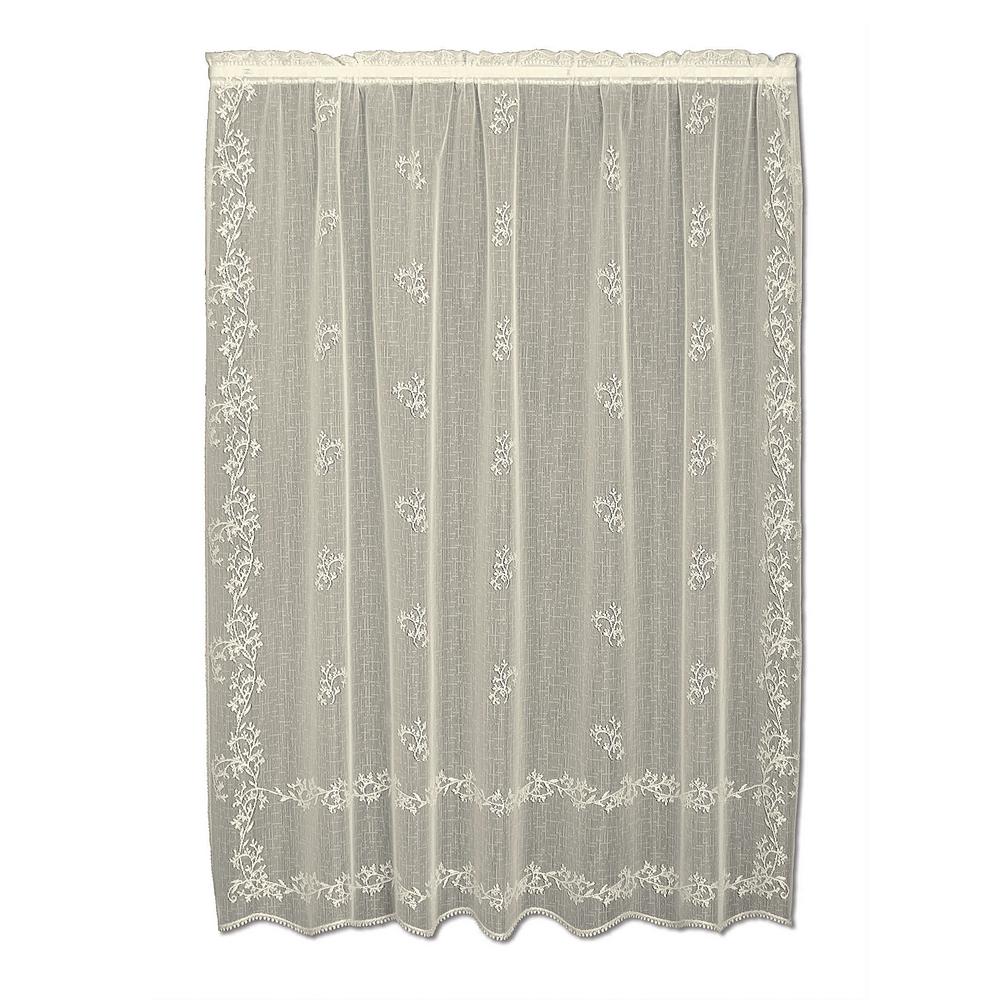 Heritage Lace Sheer Divine Ecru Lace Curtain 60 In W X 84 In L