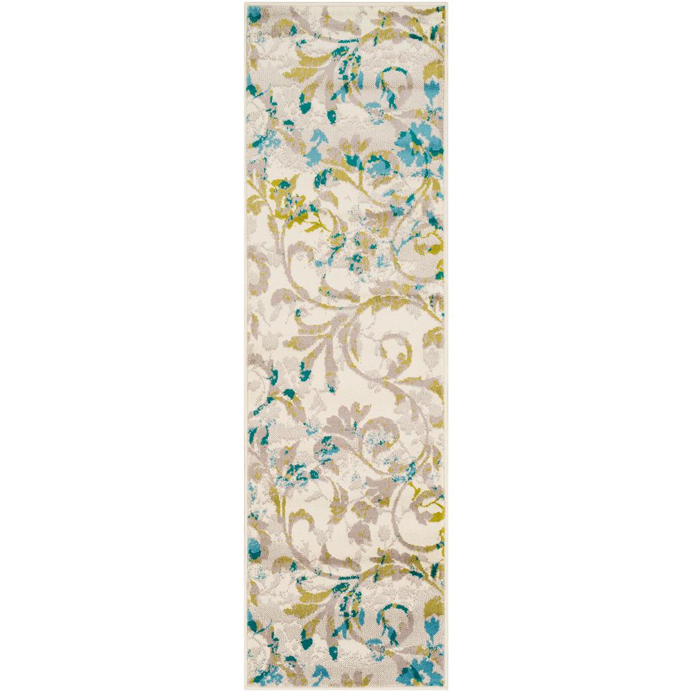 Artistic Weavers Sora Blue/Green 2 ft. 2 in. x 7 ft. 6 in. Floral