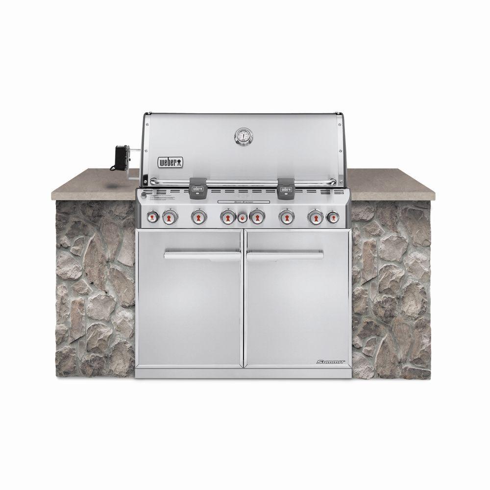 Weber Summit S-660 6-Burner Built-In Propane Gas Grill in Stainless Steel with... by Weber