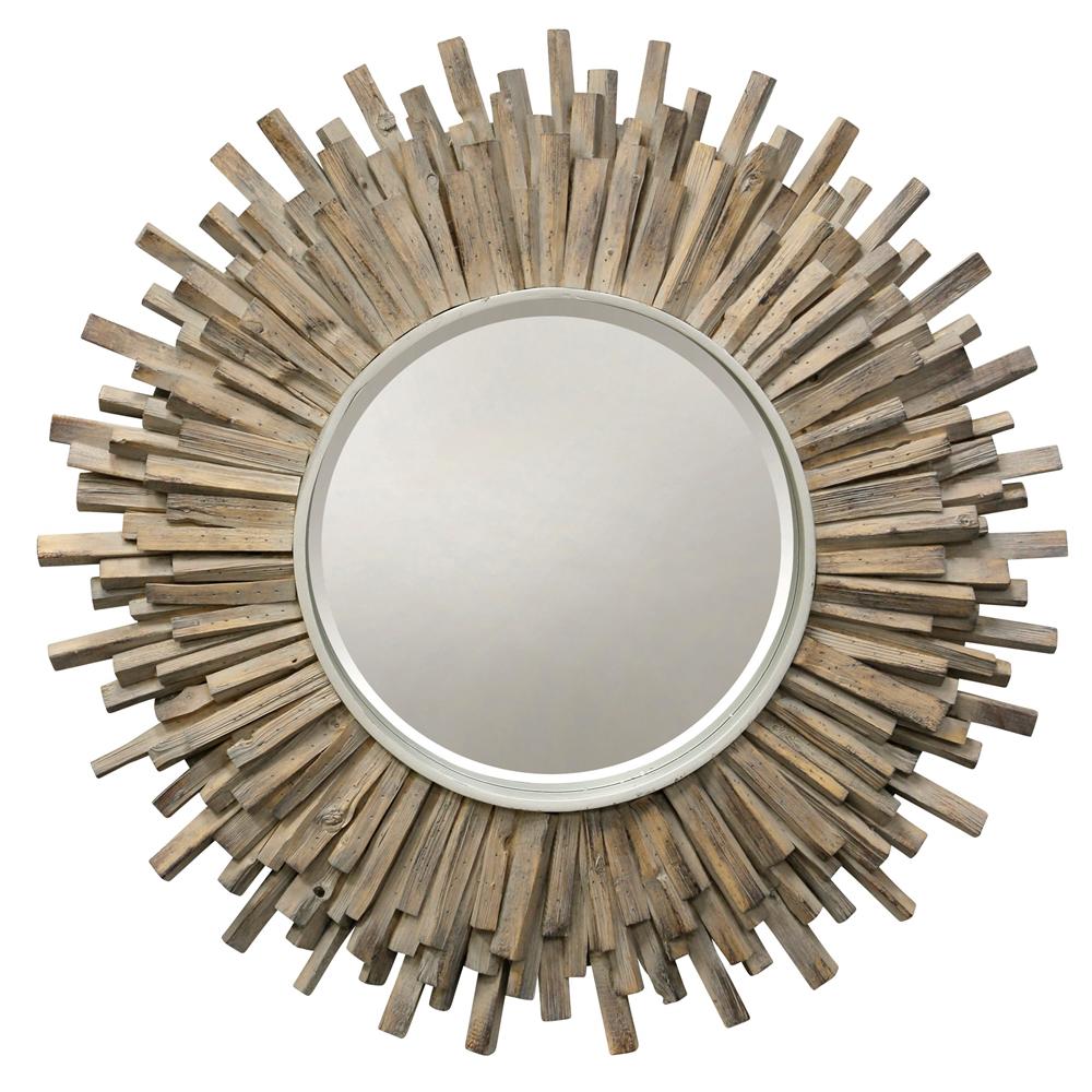Natural Wood Complex Wall Mirror