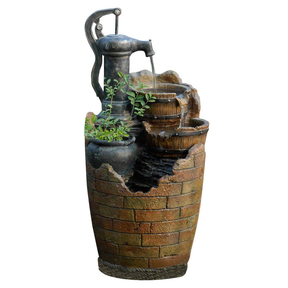 Glenville Water Pump Cascading Water Fountain Fcl003 The Home Depot