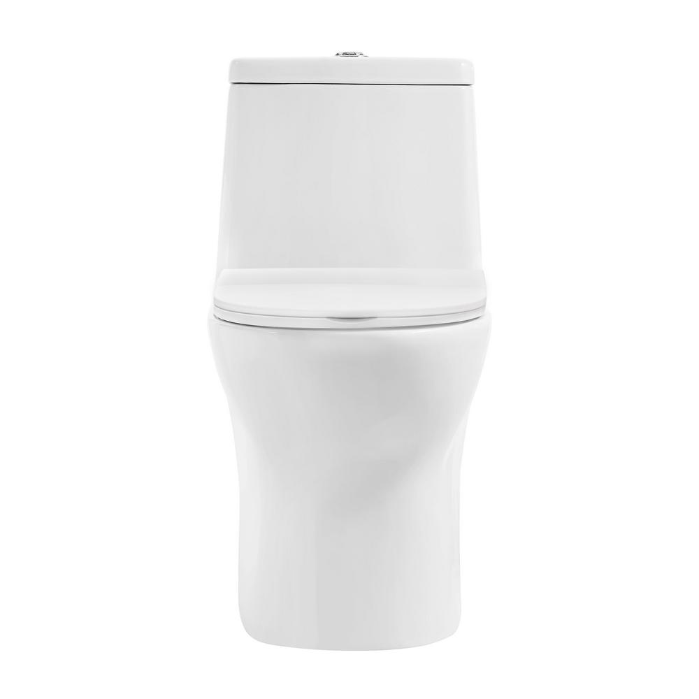 Swiss Madison Ivy 1 Piece 0 8 1 28 Gpf Dual Flush Elongated Toilet In White Sm 1t112 The Home Depot