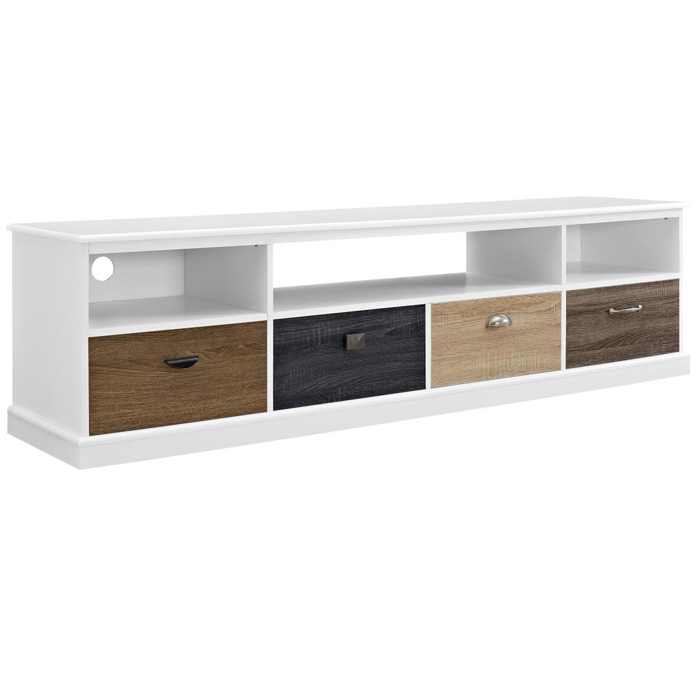 Ameriwood Home Newbridge White And Multi Color Storage Entertainment Ameriwood Home Newbridge White And Multi Color Storage Entertainment Center