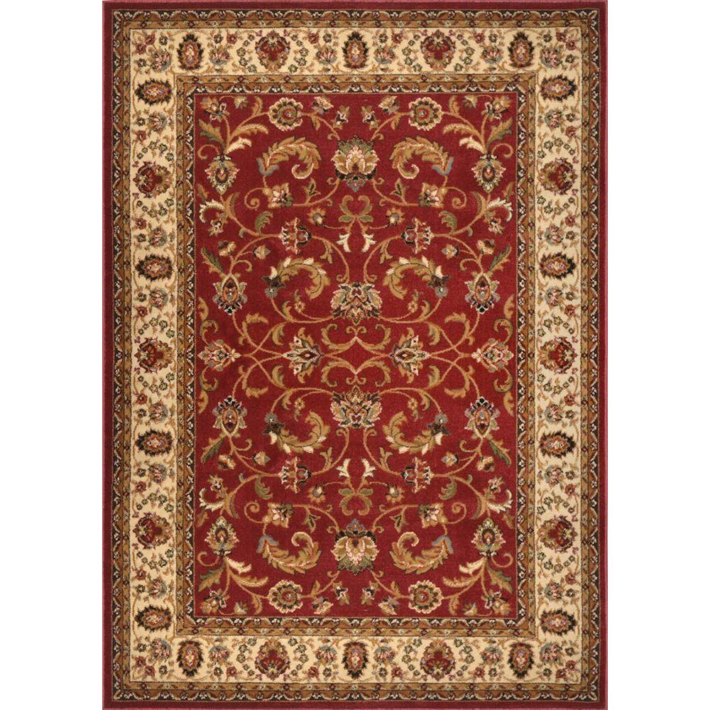Home Dynamix Royalty Red Ivory 5 Ft X 7 Indoor Area Rug 2 Home Dynamix Royalty Red Ivory 5 Ft X