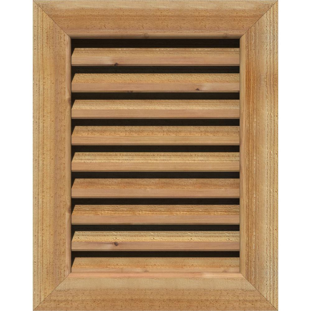 Ekena Millwork GVWRO18X1802SDUWR Unfinished Decorative Smooth Western Red Cedar 18 Width x 18 Height Round Gable Vent with Decorative Face Frame