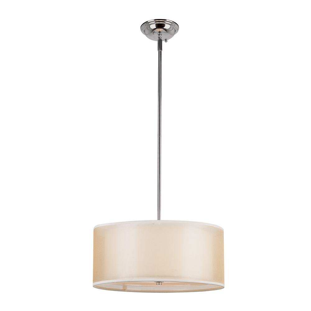 Bel Air Lighting Sandy 3 Light Polished Chrome Pendant