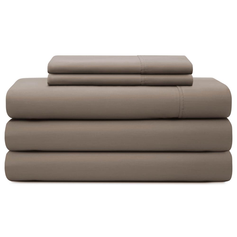 Brookside 5Piece Sandstone Cotton Blend Split Cal King Sheet Set