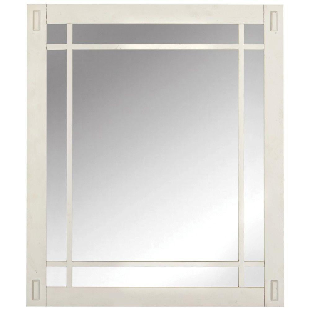 Foremost Naples  30 in x 32 in Framed Wall Mirror  in 
