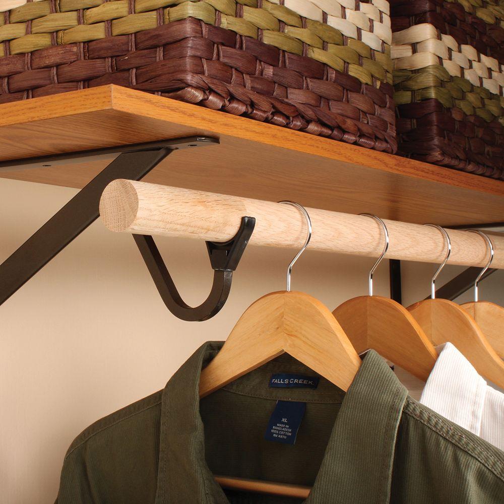 Everbilt 72 In X 1 5 16 In Heavy Duty Oak Closet Pole Hd 0015