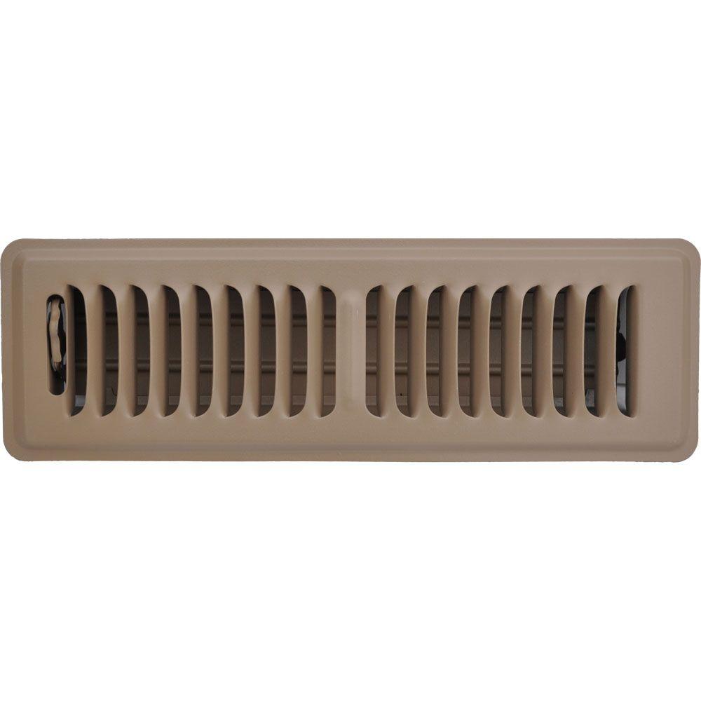 SPEEDIGRILLE 2 in. x 10 in. Floor Vent Register, Brown with 2Way