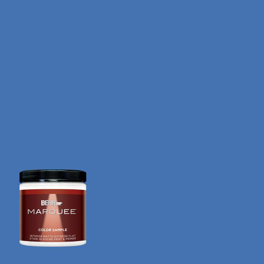 BEHR MARQUEE 8 oz. HDCSM1607 Croquet Blue Interior/Exterior Paint