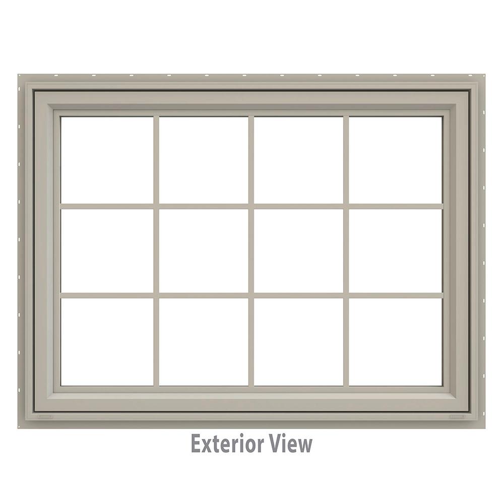 JELD WEN 475 In X 295 In V 4500 Series Desert Sand Vinyl Awning