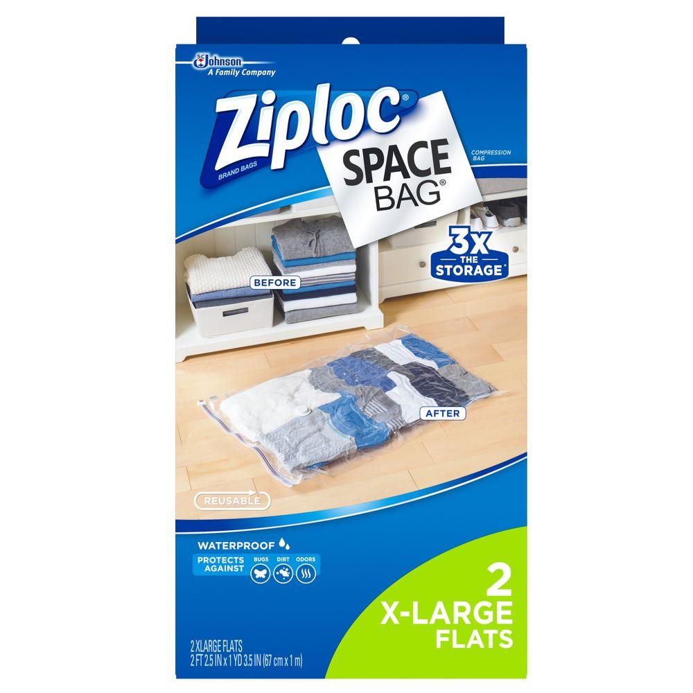 Ziploc E Bags X Large Plastic Bag 2 Pack 645482 The Home Depot