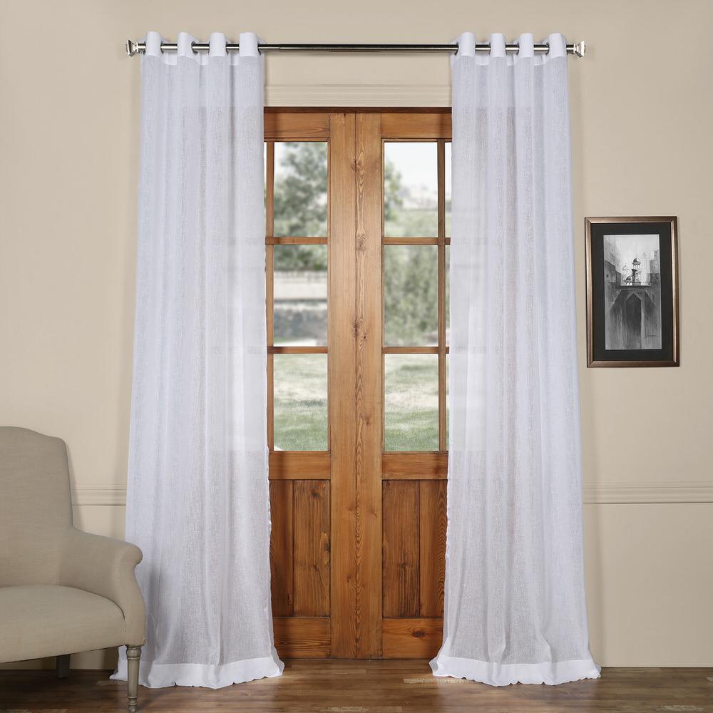 Exclusive Fabrics Furnishings Aspen Grommet Solid Faux Linen