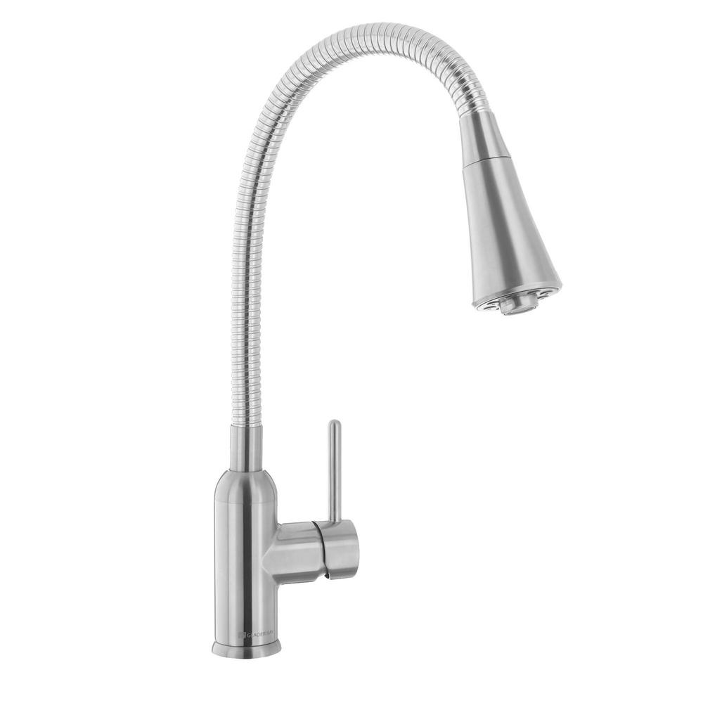 Glacier Bay Bodell Single-Handle Pulldown Laundry Faucet in Stainless