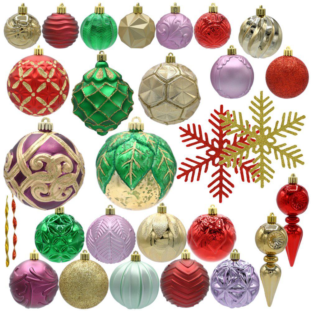 assorted christmas balls