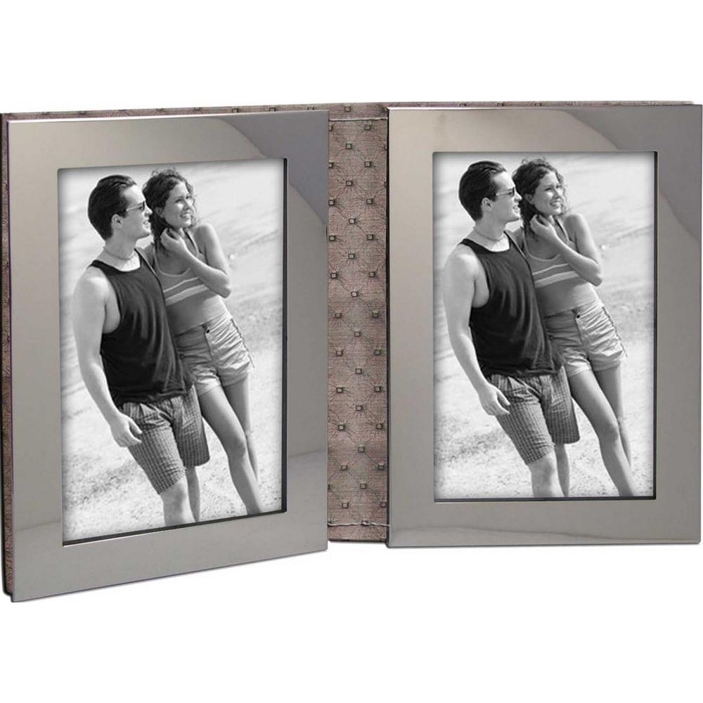 Heim Concept Luxe 5 In X 7 Cham Gold Pu Back Picture Frame