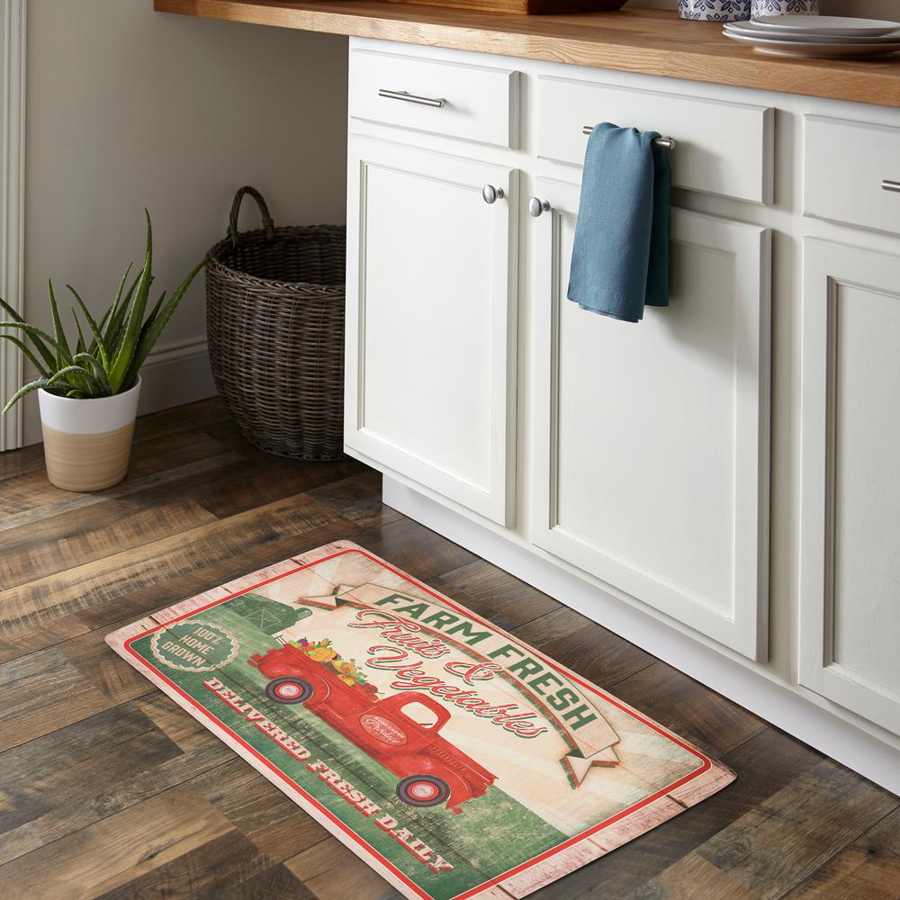 Mohawk Home Vegetable Trucks Multi 18 In X 30 In Kitchen Mat