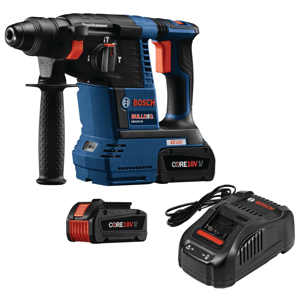Bosch Bulldog 18Volt Cordless 1 in. SDSPlus Variable Speed Rotary