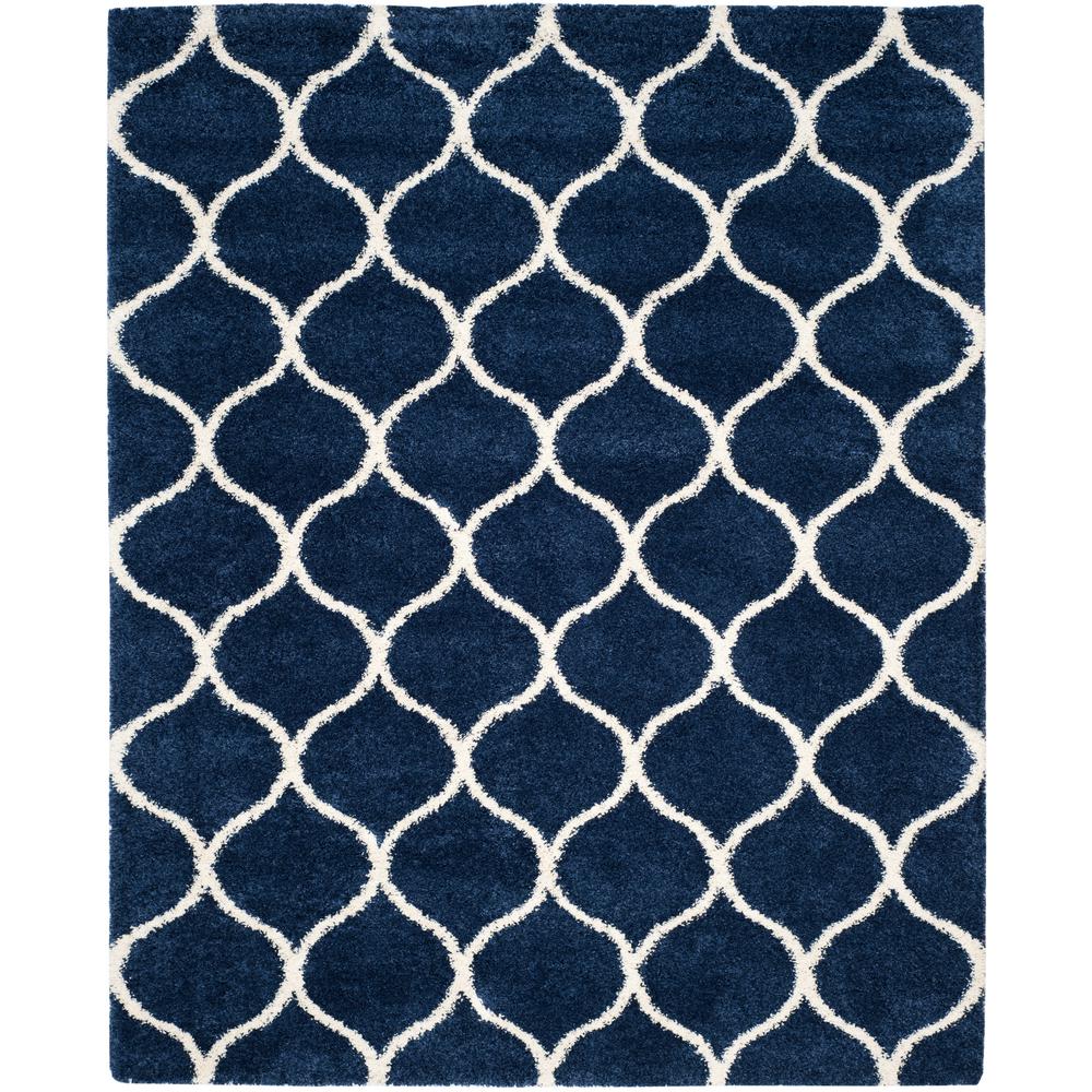 Safavieh Hudson Shag Navy/Ivory 8 ft. x 10 ft. Area RugSGH280C8 The