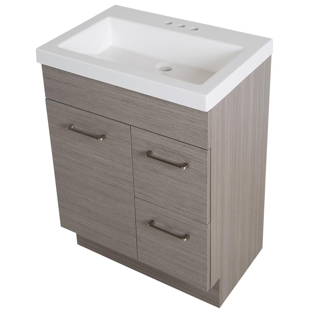 Glacier Bay Jayli 24 in. W x 17 in. D x 34 in. H Bath Vanity in 