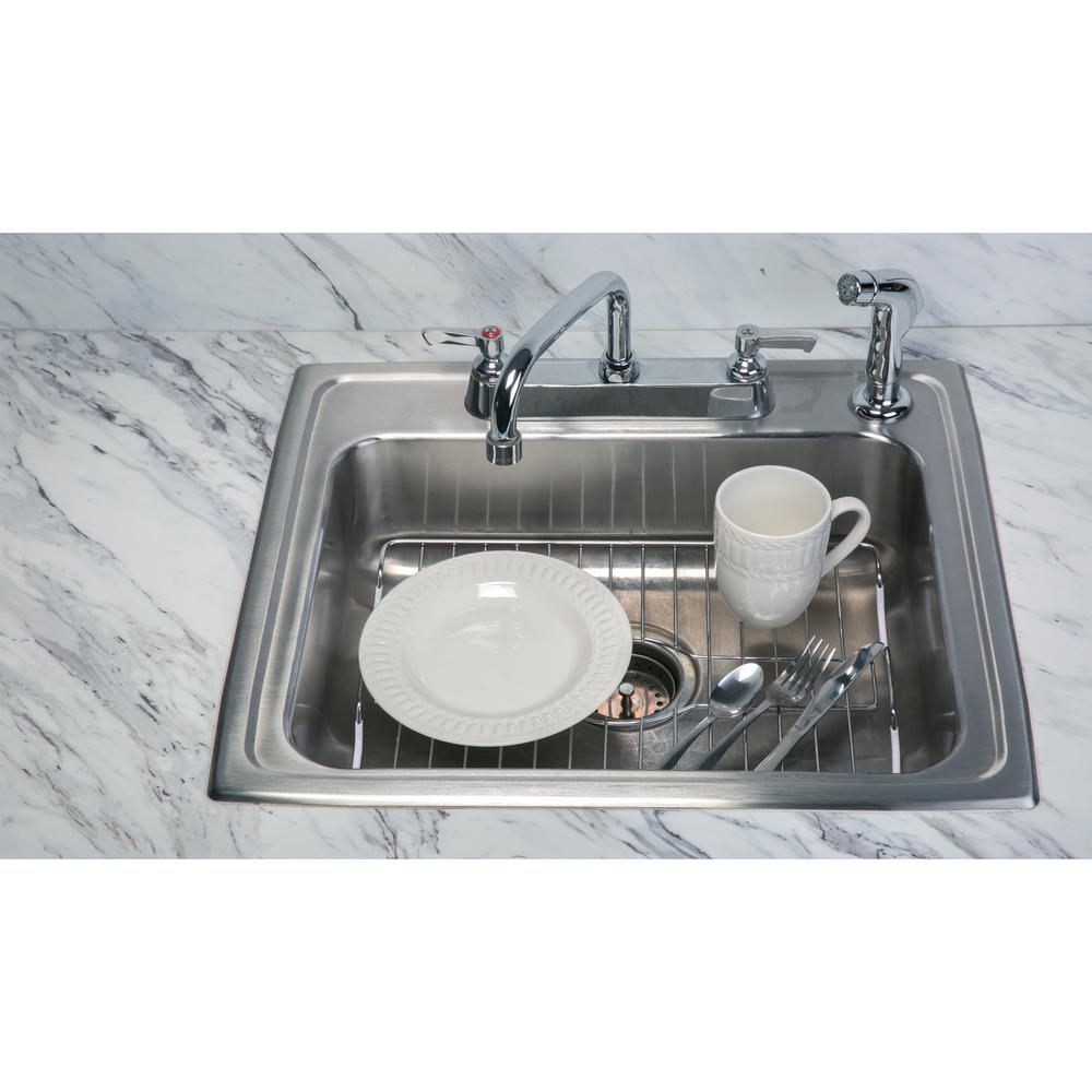 Kitchen Details Large Chrome Sink Protector 4865 The Home Depot