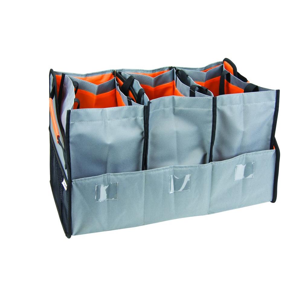 Highland Travel Solutions Trunk Organizer With 3 Compartment And Reusable Lined Totes