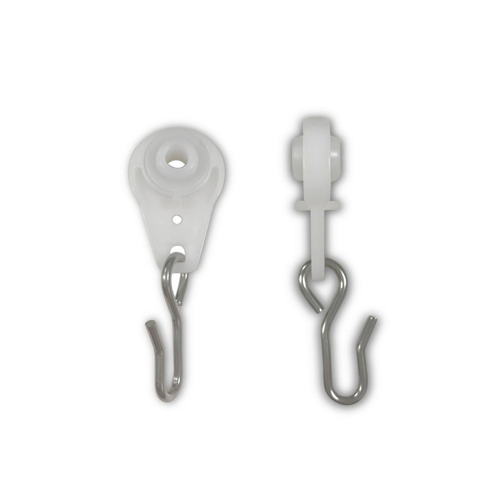 White Curtain Rings Clips Curtain Hardware The Home Depot