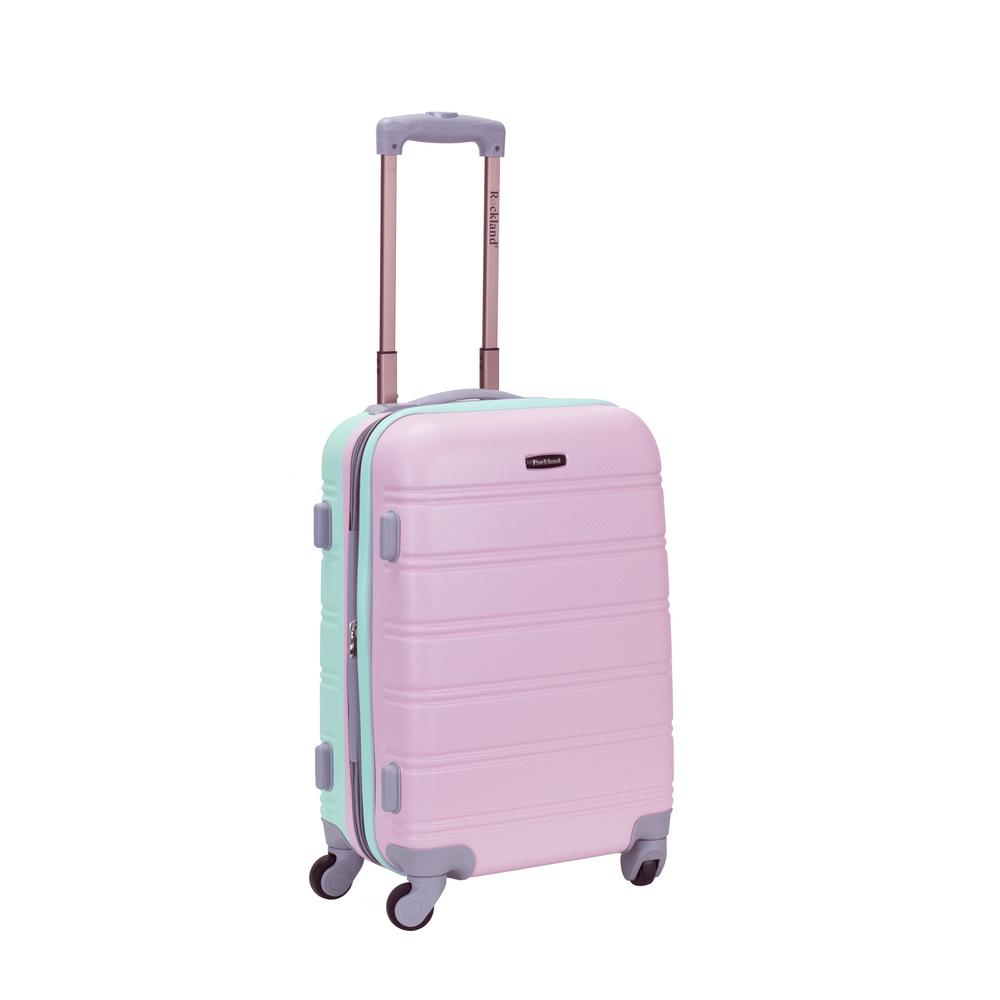 pink and green suitcase