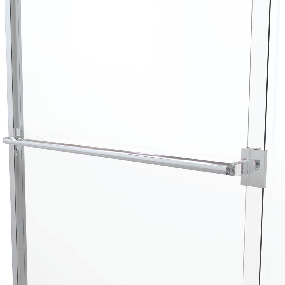 Basco Classic 44 In X 65 1 2 In Semi Frameless Sliding Shower Door In Chrome Clch05a4465clsv The Home Depot