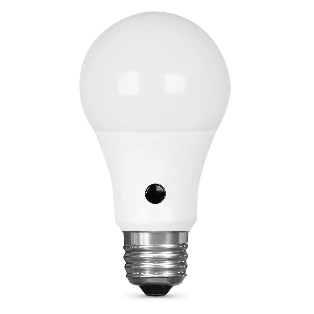 Dusk To Dawn Led Bulbs Light The Home Depot 60 Watt Equivalent Daylight 5000k A19 Intellibulb Dusk To Dawn Cec Title 20