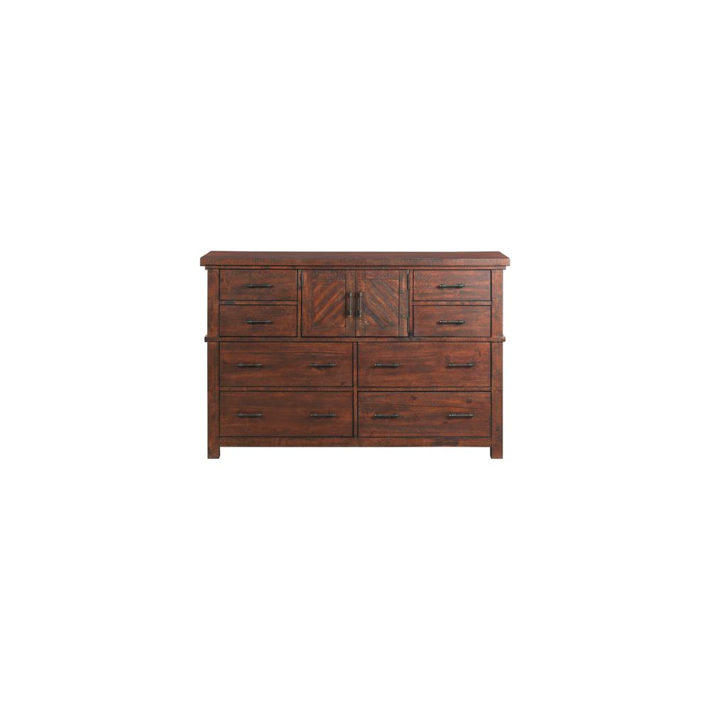 Dex Walnut 8 Drawer Dresser Jx600dr The Home Depot