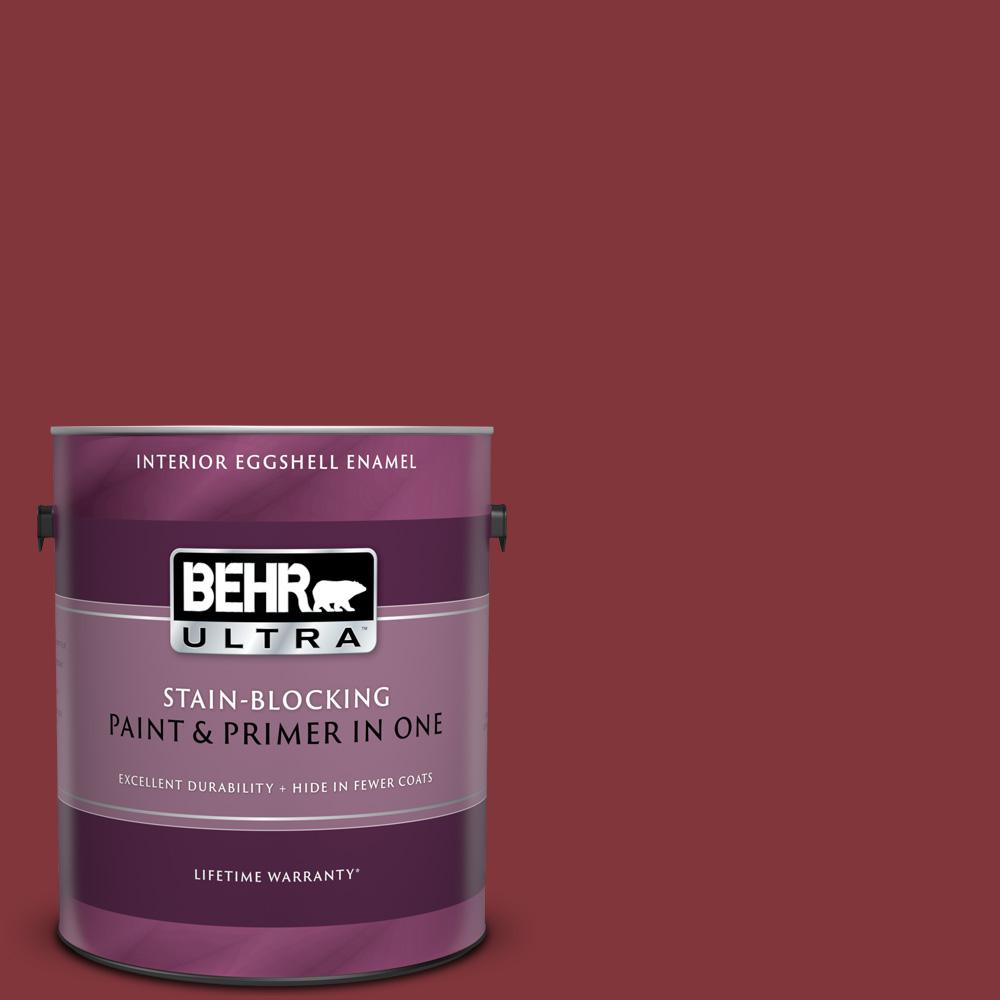 Behr Ultra 1 Gal S H 170 Red Brick Eggshell Enamel Interior Paint And Primer In One