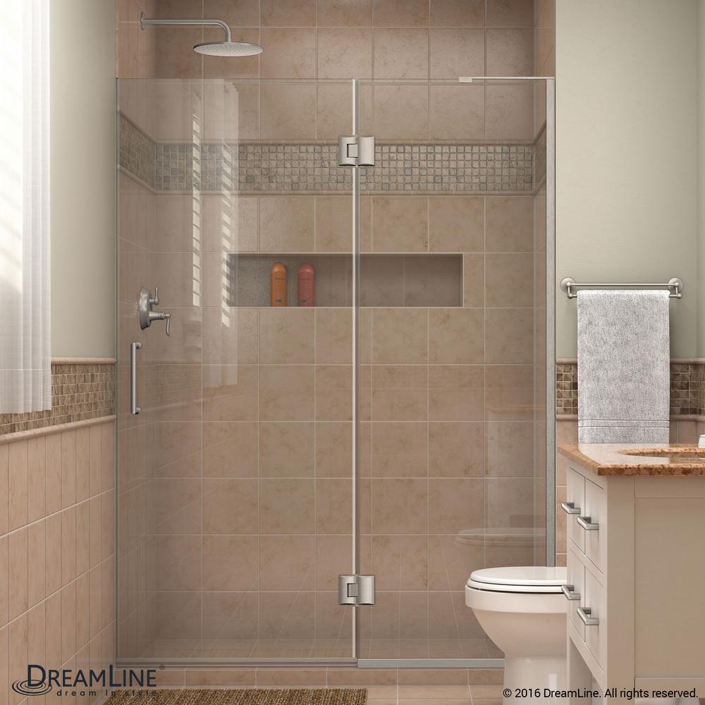 DreamLine Unidoor-X 51 In. X 72 In. Frameless Hinged Shower Door In ...