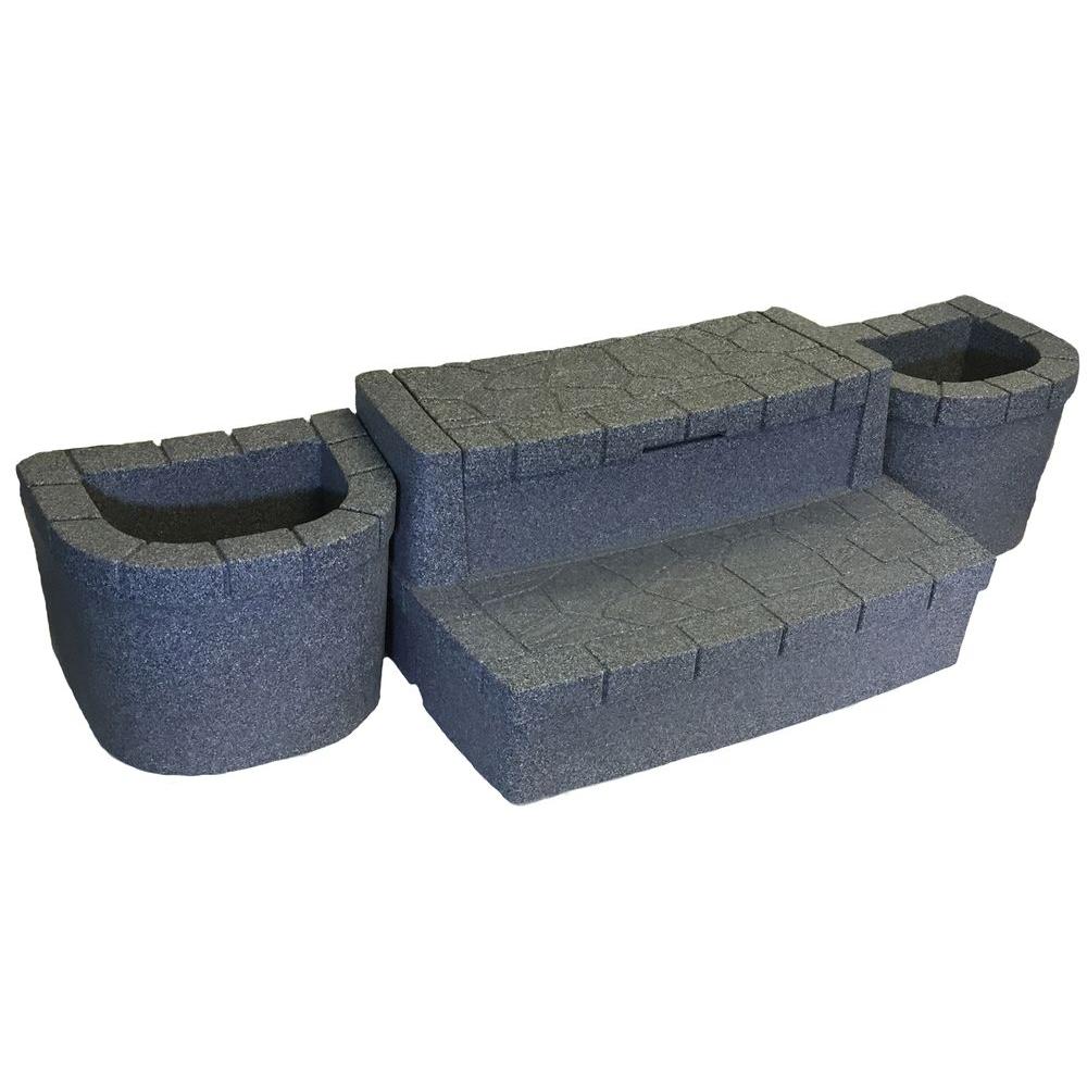 Dream Maker Deluxe Step With Planters In Greystone