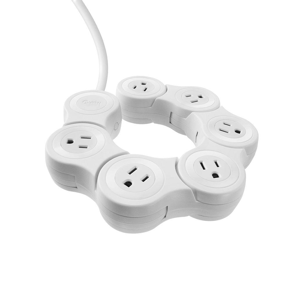 Quirky Pivot Power Pop - Flexible Power Strip-PPVPP-WH01 - The Home Depot