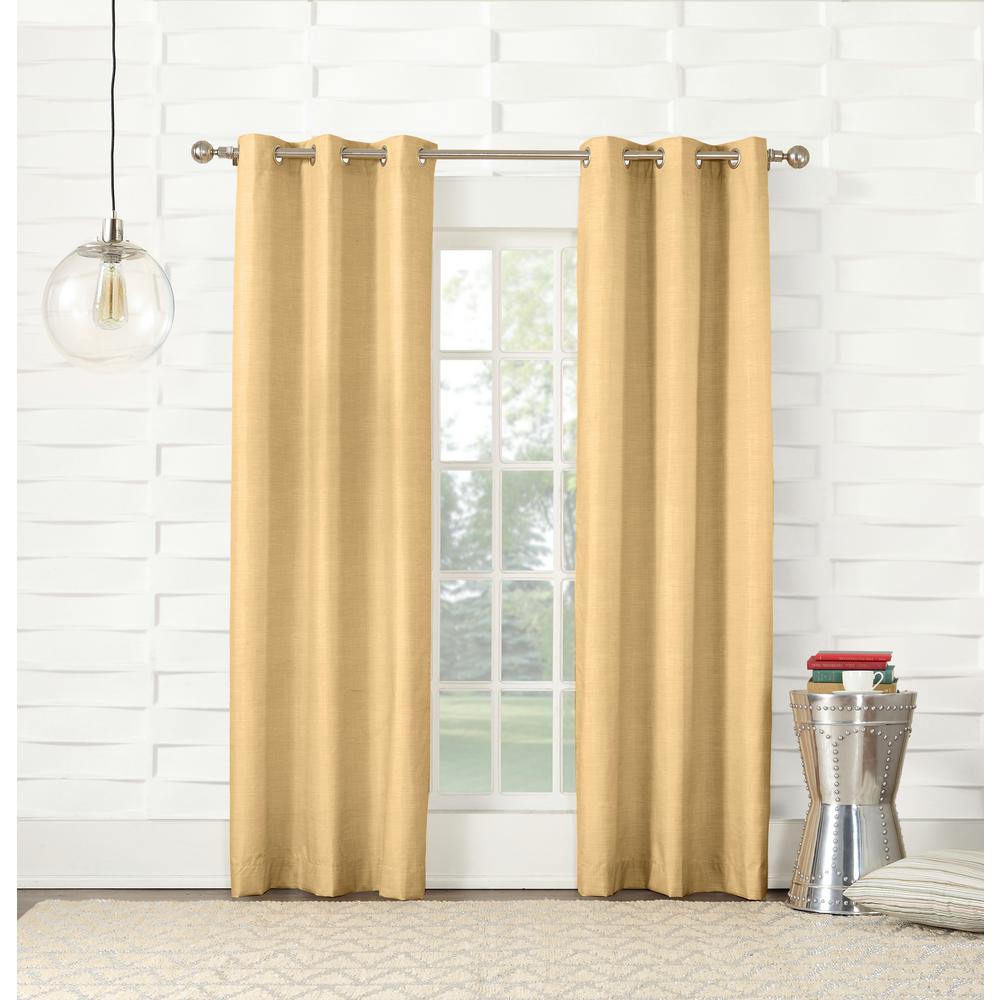 Sun Zero Tom 40 In W X 84 In L Yellow Thermal Lined Pole Top