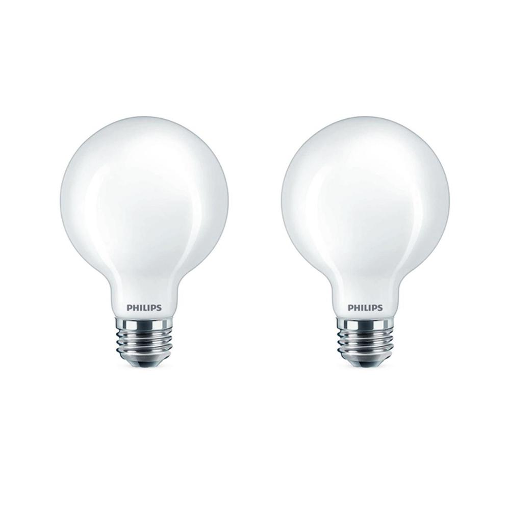 Frosted Light Bulbs >> Philips 60 Watt Equivalent G25 Dimmable Led Light Bulb Daylight 2 Pack Frosted Light Bulbs >> Philips 60 Watt Equivalent G25 Dimmable Led Light Bulb Daylight 2 Pack
