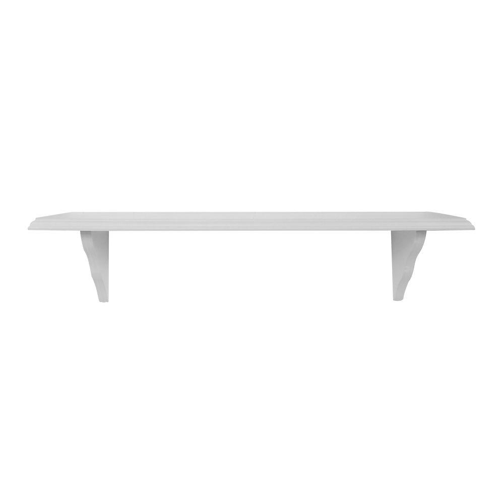 white shelves