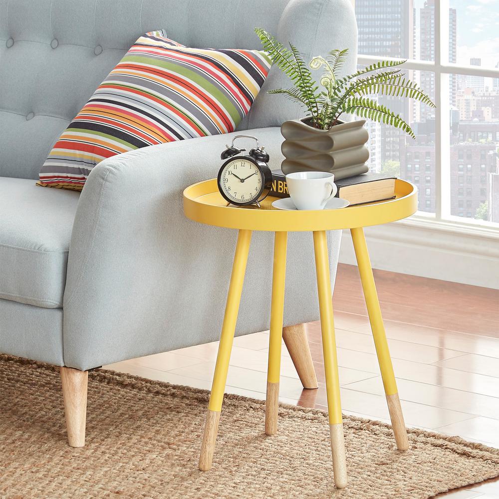 HomeSullivan Hanna Yellow Tray Side Table4070104Y The Home Depot
