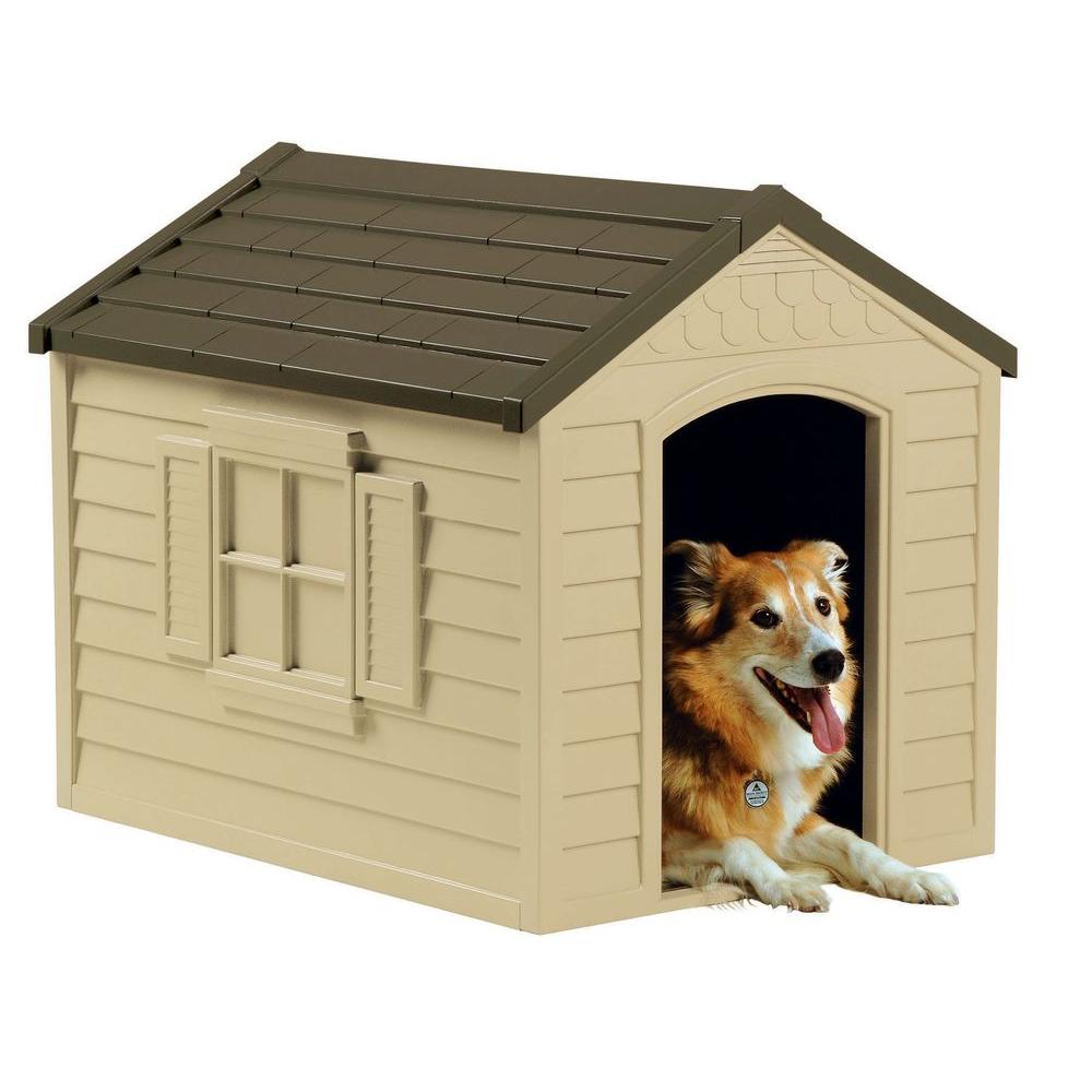 pet-dog-house-home-durable-resin-removable-roof-crowned-floor-27-x-35-x-29-5-in-ebay