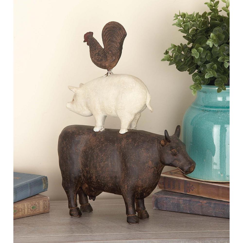 stacked farm animals figurine