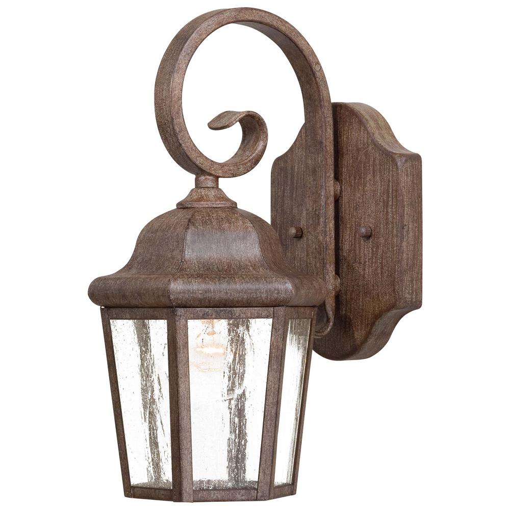 Hardwired E26 Minka Lavery Outdoor Wall Mounted Lighting Taylor Court 1 Light Vintage Rust Outdoor Wall Mount Lantern