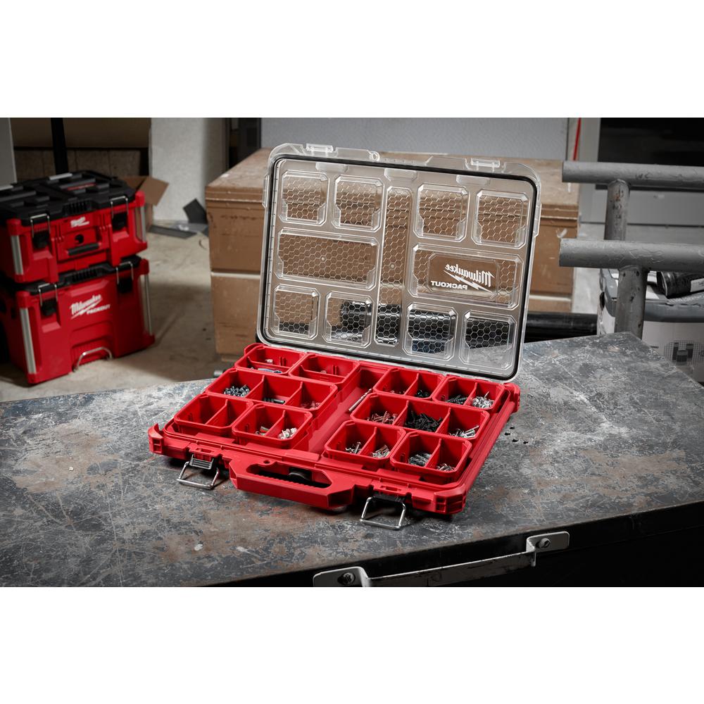 MILWAUKEE PACKOUT Small Parts Organizer 10-Compartment Low ...