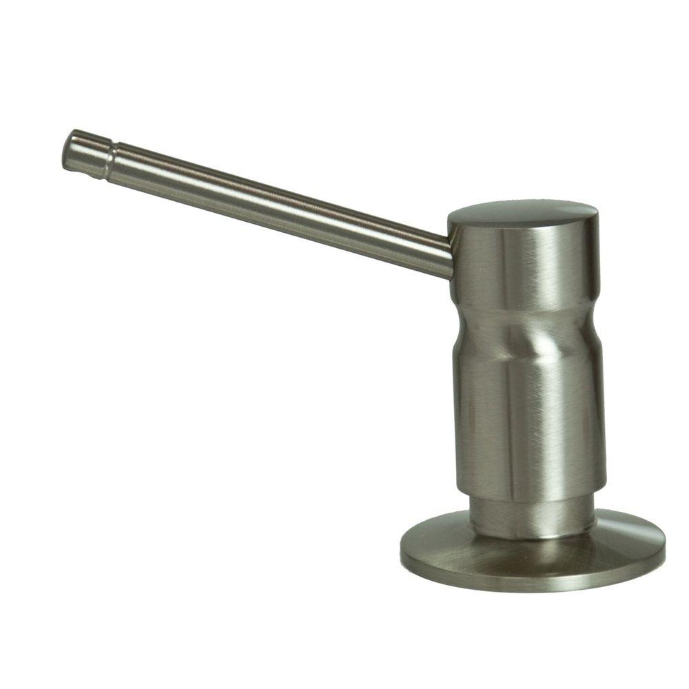 Solid Brass Soap/Lotion Dispenser in Brushed Nickel-I5589-BN - The Home ...