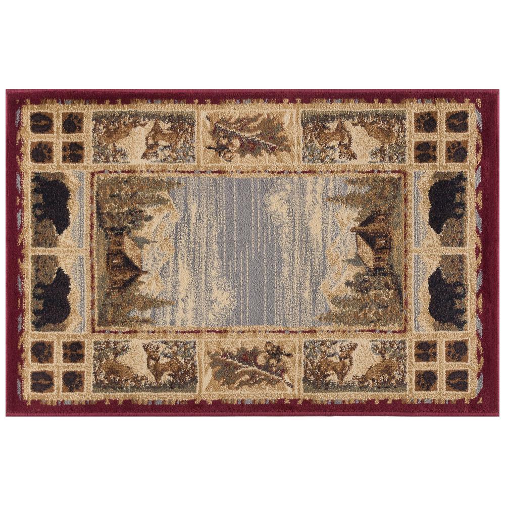Tayse Rugs Nature Red 2 Ft X 3 Area Rug