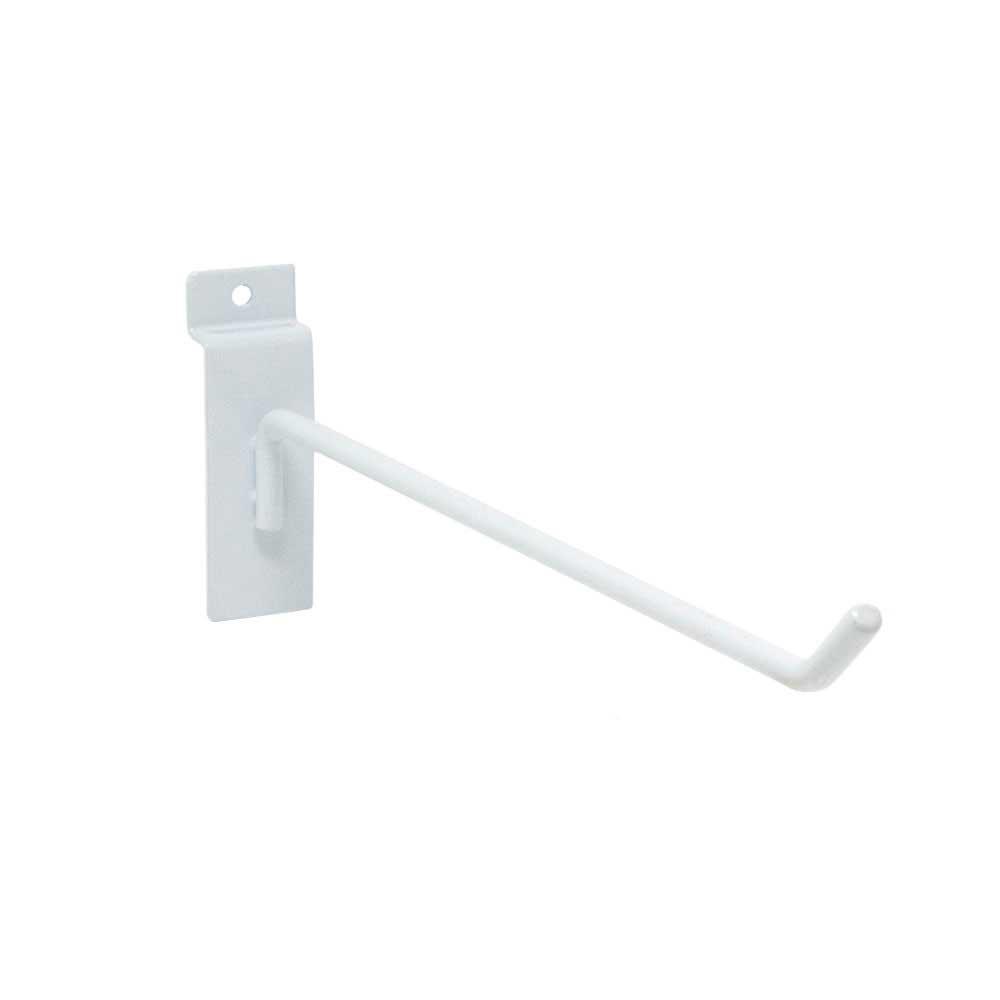 Slatwall Hook, 10" Long, 1/4" Wire, White (Pack of 100)A01835 The Home Depot