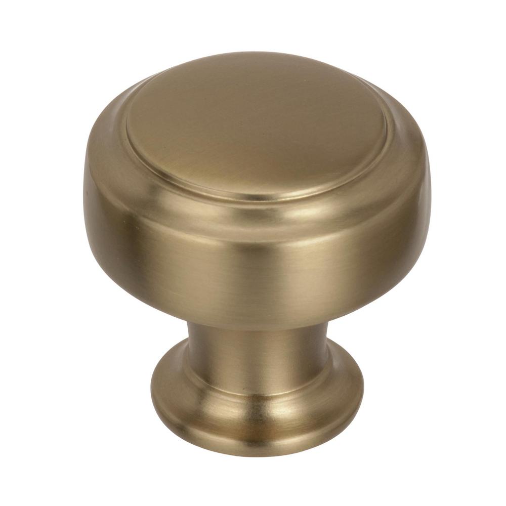 Amerock Highland Ridge 13/16 in (30 mm) Diameter Golden Champagne